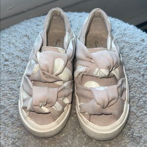 Zara Girls Slip-On Shoes - Cream and White